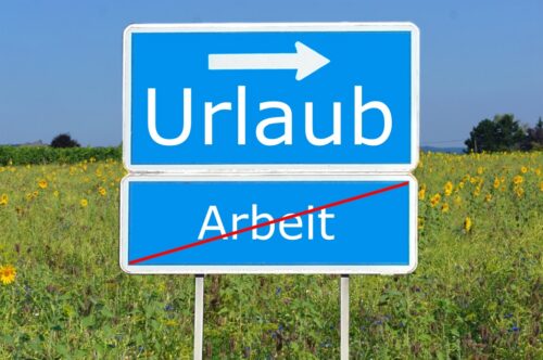 Wir machen Urlaub Arbeit